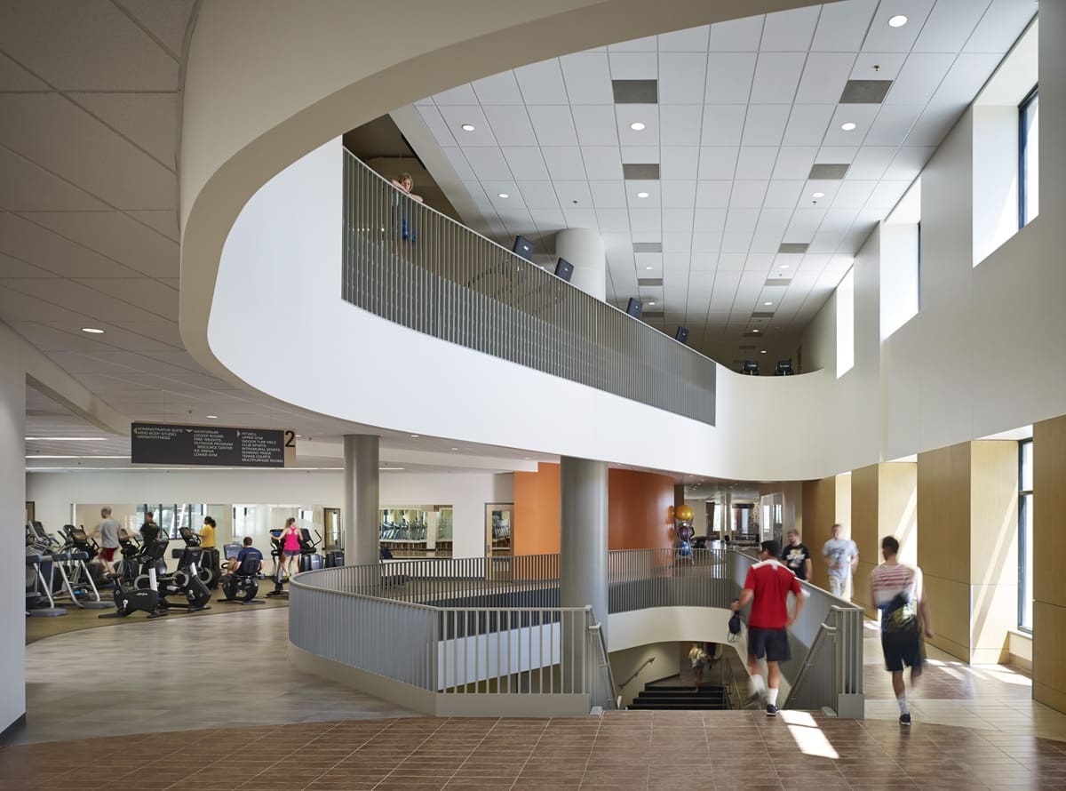 LEED-certified stadium retrofit in North America featuring touchless faucets